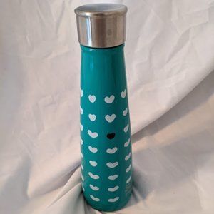 Sip by S'well Teal Bottle with White Hearts